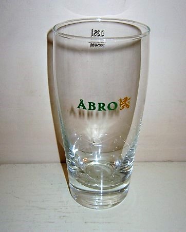 beer glass from the Abro brewery in Sweden with the inscription 'Abro'