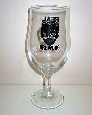 beer glass from the Brew Dog brewery in Scotland with the inscription 'Brew Bog'