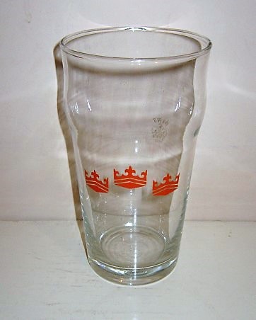 beer glass from the Ushers brewery in England with the inscription ''