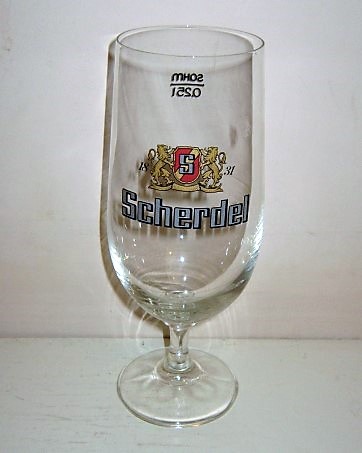 beer glass from the Scherdel OHG brewery in Germany with the inscription 'Scherdel'