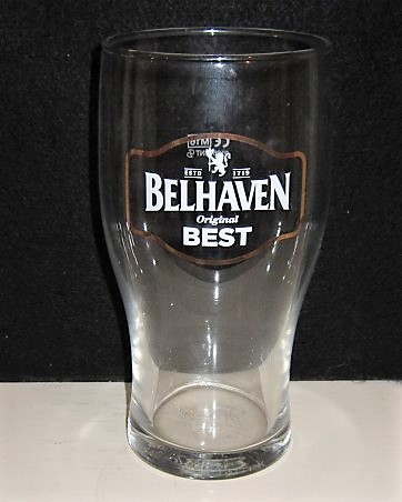 beer glass from the Belhaven brewery in Scotland with the inscription 'Estd 1719 Belhaven Original Best'