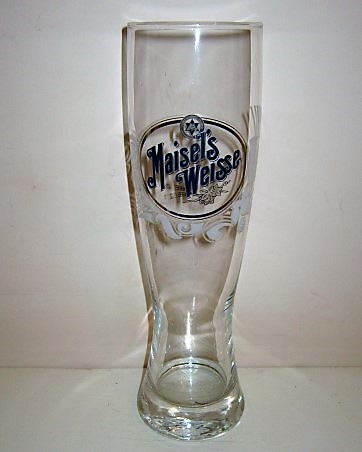 beer glass from the Gebruder Maisel brewery in Germany with the inscription 'Maisel's Weisse'