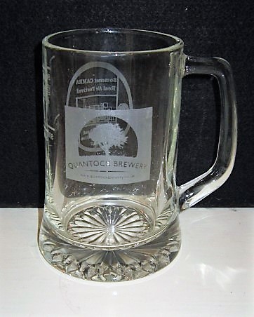 beer glass from the Quantock  brewery in England with the inscription 'Quantock Brewery'