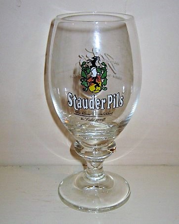 beer glass from the Stauder brewery in Germany with the inscription 'Stauder Pils'