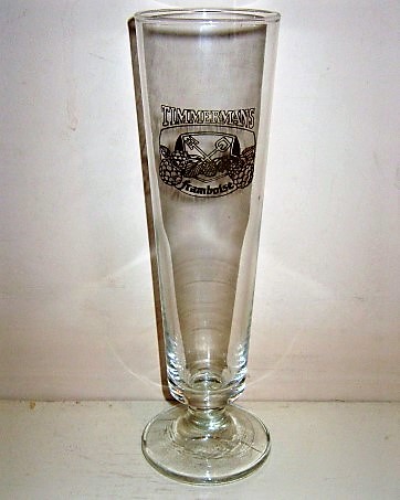 beer glass from the Timmermans brewery in Belgium with the inscription 'Timmermans Framboist'