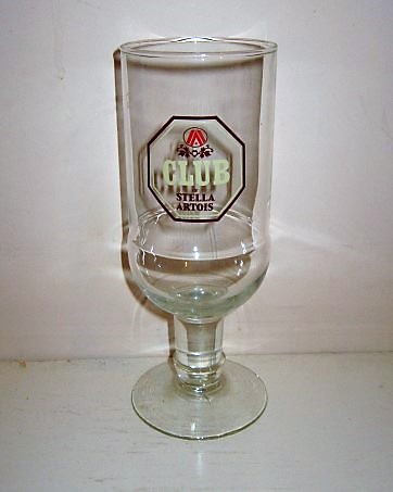 beer glass from the Stella Artois brewery in Belgium with the inscription 'Club Stella Artois'