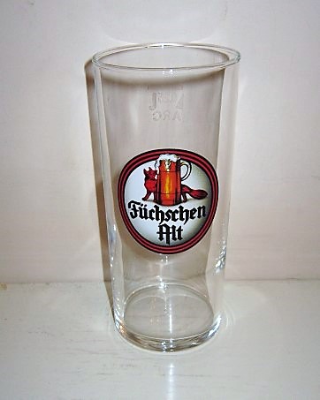 beer glass from the Fuchschen brewery in Germany with the inscription 'Fuchschen Alt'