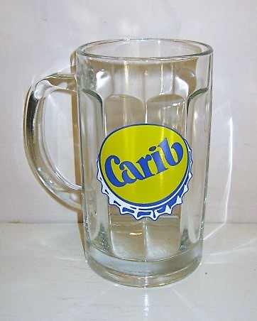 beer glass from the Carib brewery in Trinidad & Tobago with the inscription 'Carib'