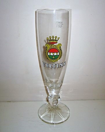 beer glass from the Veltins  brewery in Germany with the inscription 'Veltines'