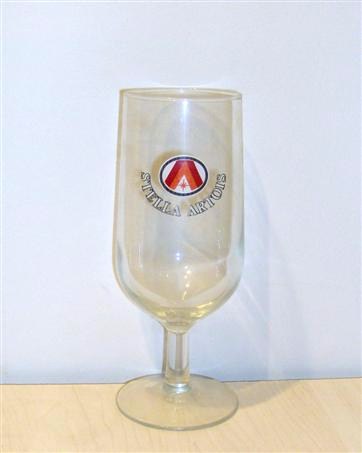 beer glass from the Stella Artois brewery in Belgium with the inscription 'Stella Artois'