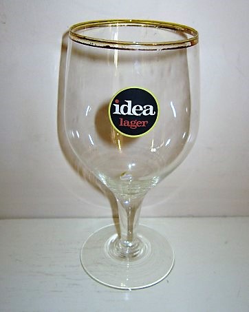 beer glass from the Smithwick brewery in Ireland with the inscription 'Idea Lager'