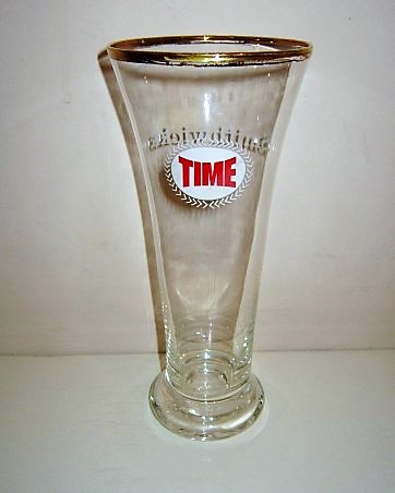 beer glass from the Smithwick brewery in Ireland with the inscription 'Time'