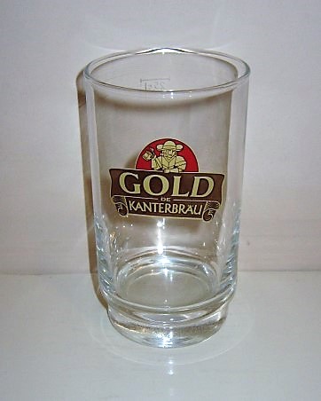 beer glass from the Kanterbrau brewery in France with the inscription 'Gold De Kanterbrau'