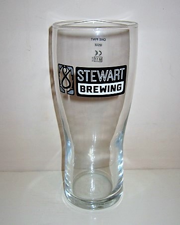 beer glass from the Stewart Brewing brewery in Scotland with the inscription 'Stewart Brewing'