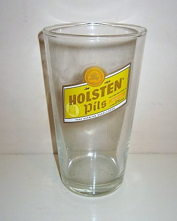 beer glass from the Holsten brewery in Germany with the inscription 'Holsten Pils Seit1829 Pure Brewing Excelence'