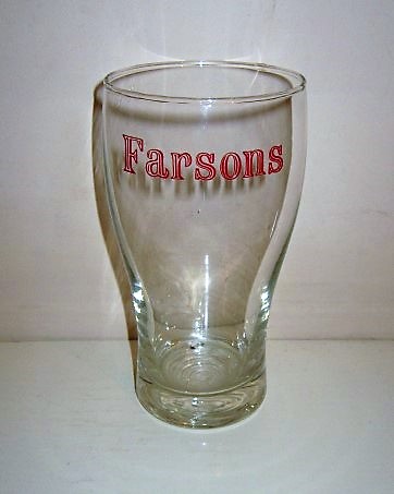 beer glass from the Farsons brewery in Malta with the inscription 'Farsons'