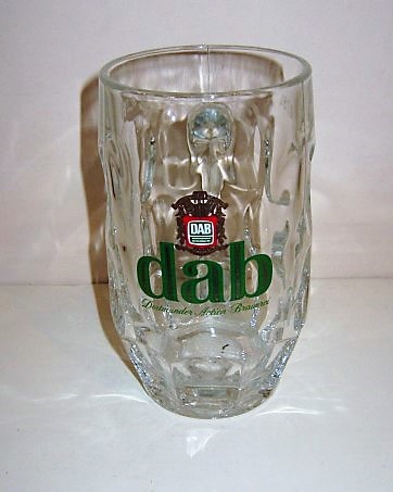 beer glass from the Dab brewery in Germany with the inscription 'Dab. Dab Dortmunder Actien Brauerei'