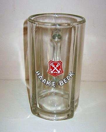 beer glass from the Beck & Co. brewery in Germany with the inscription 'Haake Beck'