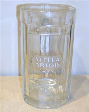 beer glass from the Stella Artois brewery in Belgium with the inscription 'Stella Artois'