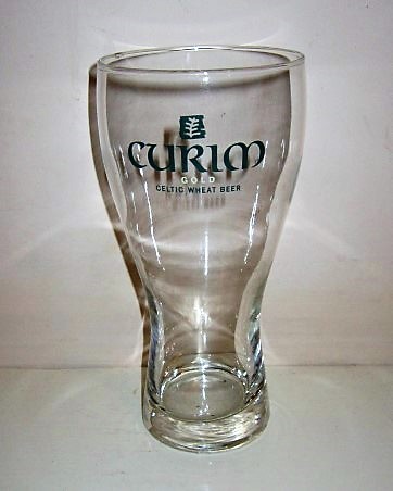 beer glass from the O'hara's brewery in Ireland with the inscription 'Curim Gold Celtic Wheat Beer'