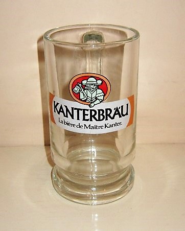 beer glass from the Kanterbrau brewery in France with the inscription 'Kanterbrau, La Biere De Maitre Kanter '