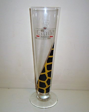 beer glass from the Albani brewery in Denmark with the inscription 'Giraf Beer, By Appointment To The Royal Danish Court'