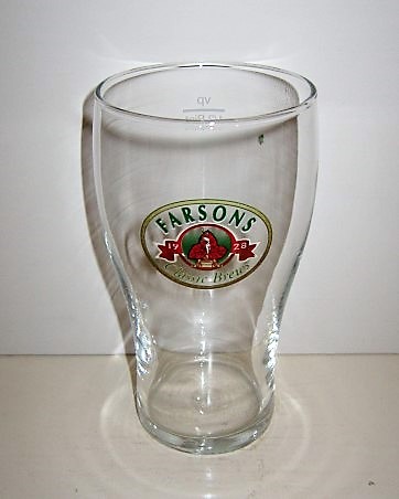 beer glass from the Farsons brewery in Malta with the inscription 'Farsons 1928 Classic Brews'