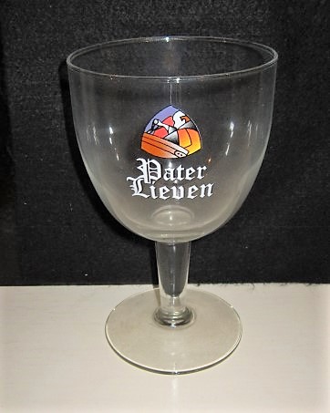 beer glass from the Van Den Bossche brewery in Belgium with the inscription 'Pater Lieven'