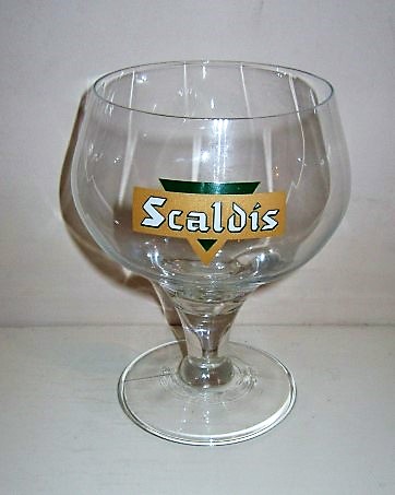 beer glass from the Bush brewery in Belgium with the inscription 'Scaldis'