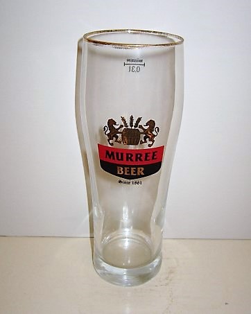 beer glass from the Murree brewery in Pakistan with the inscription 'Murree Beer Since 1861'