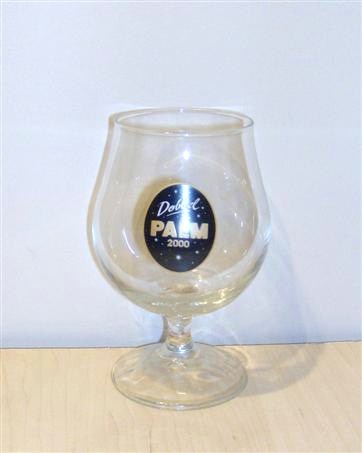 beer glass from the Palm brewery in Belgium with the inscription 'Dobbel Palm 2000'