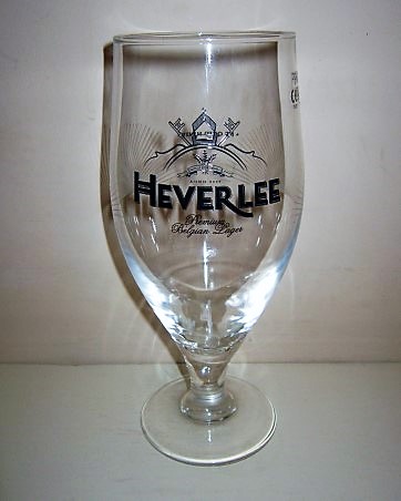 beer glass from the Martens brewery in Belgium with the inscription 'Heverlee Anno 1129 Premium Belgium Lager'