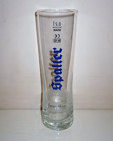 beer glass from the Hopfen Bier Gut brewery in Germany with the inscription 'Spalter Hopfen Bier Gut'