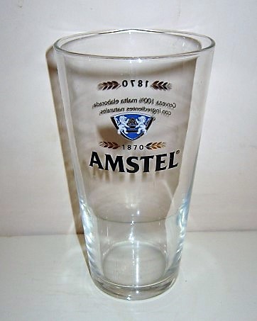 beer glass from the Amstel brewery in Spain with the inscription '1870 Amstel'