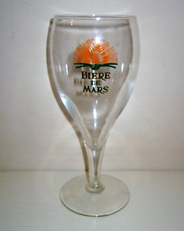 beer glass from the De Mars brewery in Belgium with the inscription 'Biere De Mars'