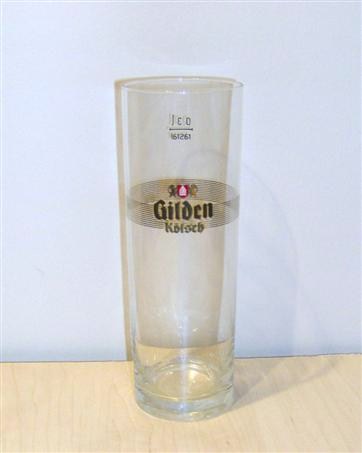 beer glass from the Gilden  brewery in Germany with the inscription 'Gilden Kolsch'