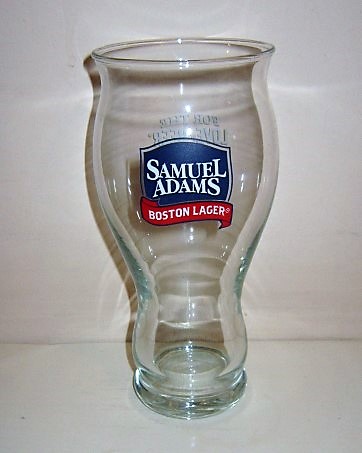 beer glass from the Boston Beer Co brewery in U.S.A. with the inscription 'Samuel Adams Boston Lager'