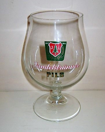 beer glass from the Josef Lang brewery in Germany with the inscription 'Jandelsbrunner Pils '