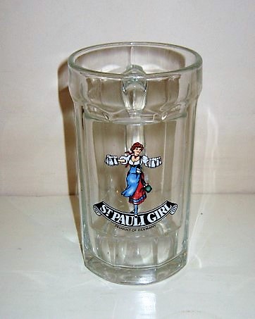 beer glass from the St. Pauli Brewery brewery in Germany with the inscription 'St Pauli Girl Product Of Germany'
