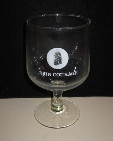 beer glass from the Courage brewery in England with the inscription 'John Courage'