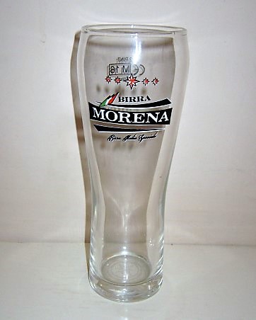 beer glass from the Morena brewery in Italy with the inscription 'Birra Morena'