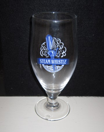 beer glass from the Steam Whistle Brewing brewery in Canada with the inscription 'Steam Whistles Canadas Premium Pilsner'