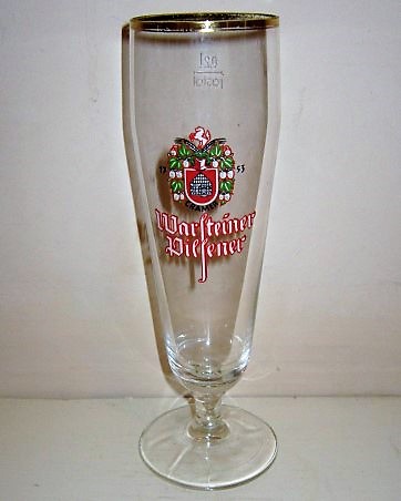beer glass from the Warsteiner brewery in Germany with the inscription '1753 Cramer Warsteiner Pilsner'