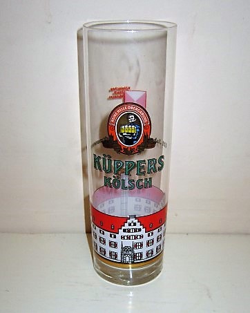 beer glass from the Radeberger Gruppe  brewery in Germany with the inscription 'Kuppers Kolsch'