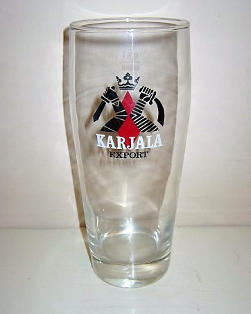 beer glass from the Hartwall brewery in Finland with the inscription 'Karjala Export'