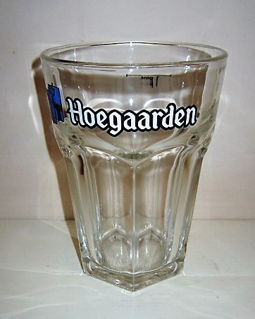 beer glass from the Hoegaarden  brewery in Belgium with the inscription 'Hoegaarden'