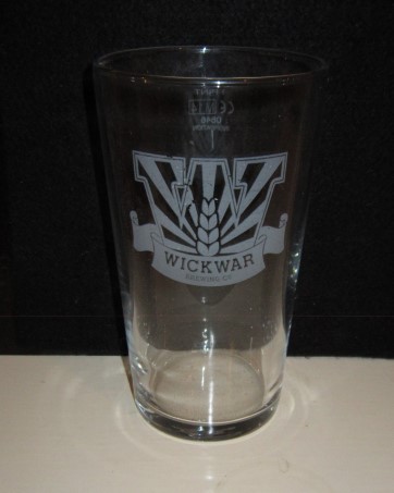 beer glass from the Wickwar Brewing Co brewery in England with the inscription 'Wickwar Brewing Co'