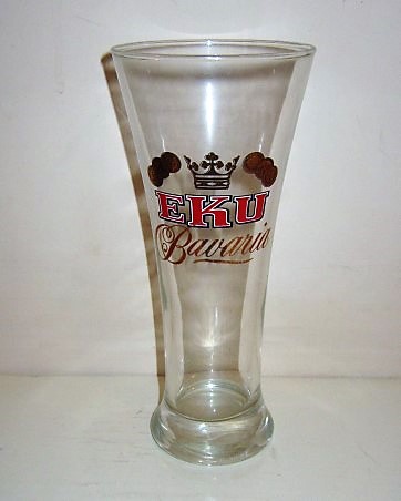 beer glass from the Kulmbacher brewery in Germany with the inscription 'EKU Bavaria'
