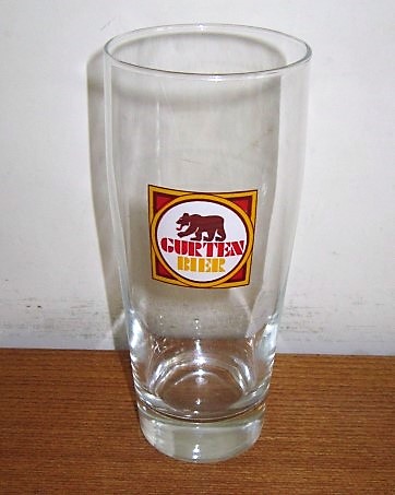 beer glass from the Zum Gurten Bern  brewery in Switzerland with the inscription 'Gurten Bier'