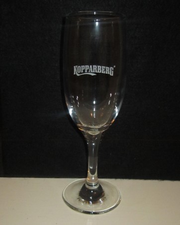 beer glass from the Kopparberg brewery in Sweden with the inscription 'Kopparberg'